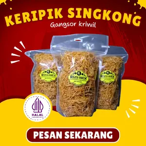 Keripik singkong gangsor, keripik singkong kriwil Ter enak pedas original Kripik Cemilan Snack | 250 gram