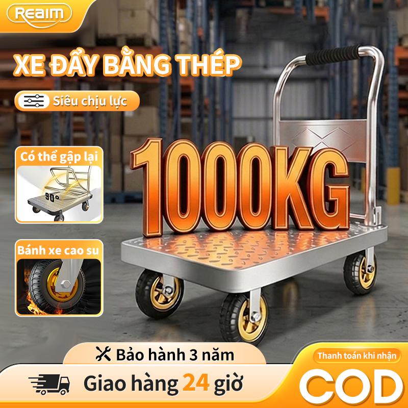 Xe đẩy tay, xe đẩy tay gấp bằng thép, thiết kế đặc biệt cho siêu thị và kho,…