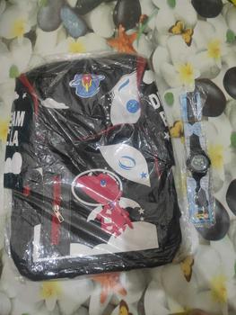 Product Review of Tas Ransel Sekolah Anak bonus Free Jam tangan Tas TK Sd / Tas Sekolah Anak Cowok Cewek Terbaru Karakter Dinosaurus Dino Tas Punggung laki-laki Perempuan Fashion from F**a ** A**i 0
