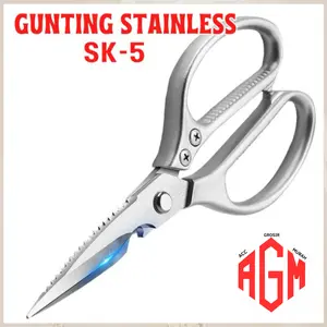 Gunting Dapur Tajam Kuat Tebal / Gunting Stainless Steel Serbaguna/ Gunting Anti Karat / Gunting Potong Daging / Gunting premium tebal Sk-5 Besi Multifungsi