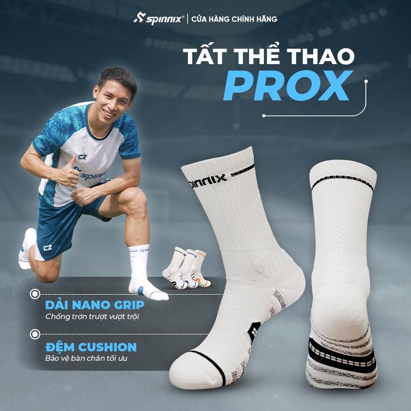 Tất thể thao Spinnix ProX đệm êm chống trượt thoáng khí co giãn ôm chân