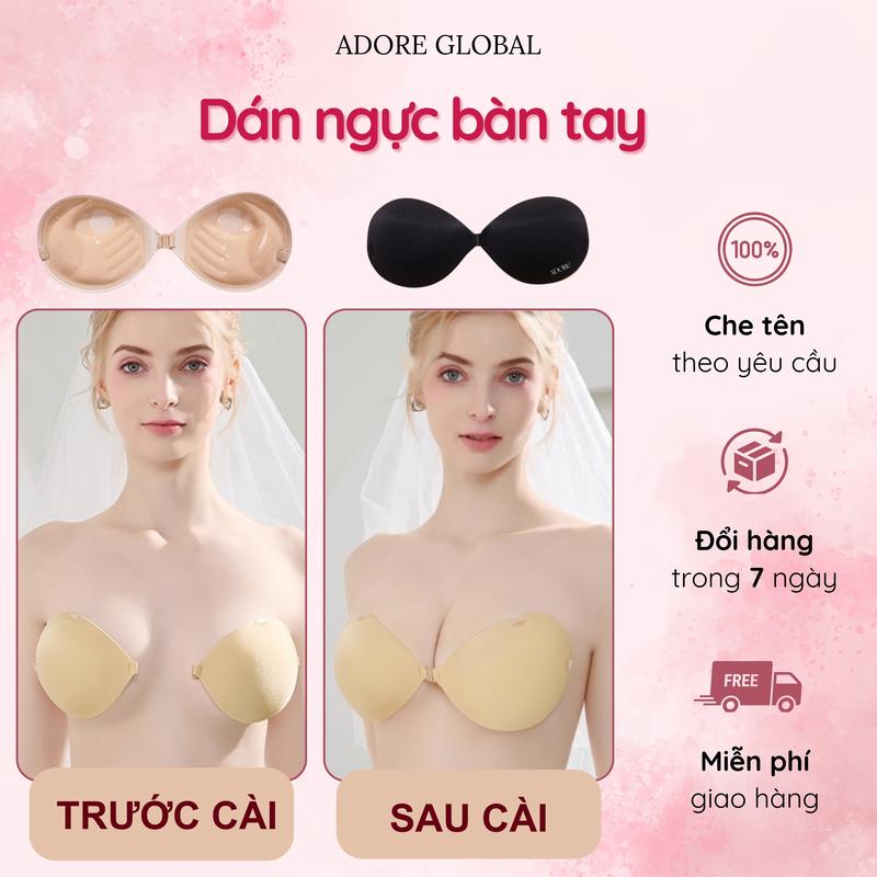 ADORE Miếng Dán Ngực Bra Hand Silicone Cài Trước Tạo Khe Đẩy Ngực Bám Dính Tốt Gom Vòng 1 Bra Nữ Nâng Đẩy Ngực Hiệu Quả Tạo Quả Tròn Đầy