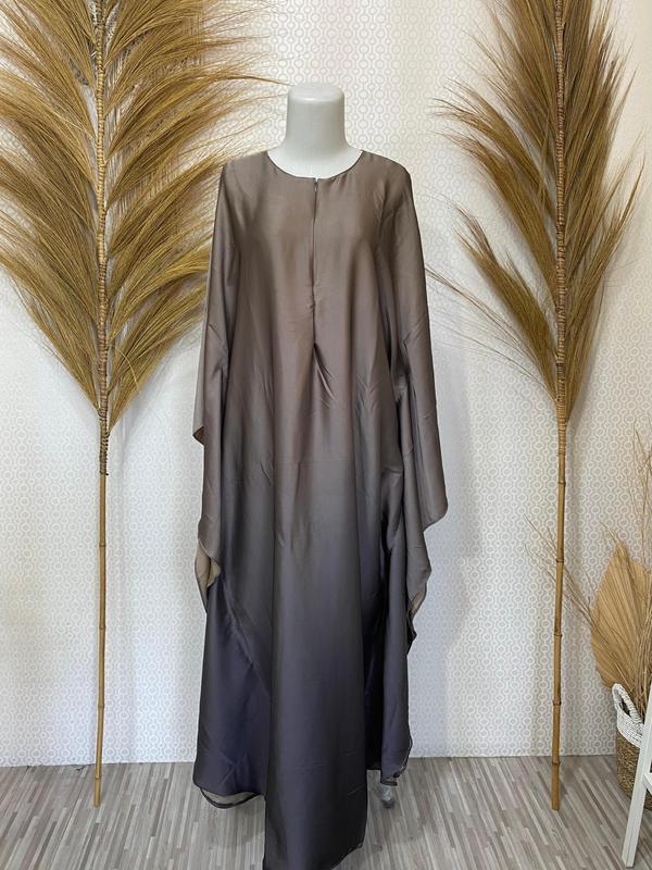 Kaftan Gradasi Gamis Lebaran Idul Fitri Terbaru 2024 Wanita Muslimah Elegan Kekinian Busui Armany Silk 2