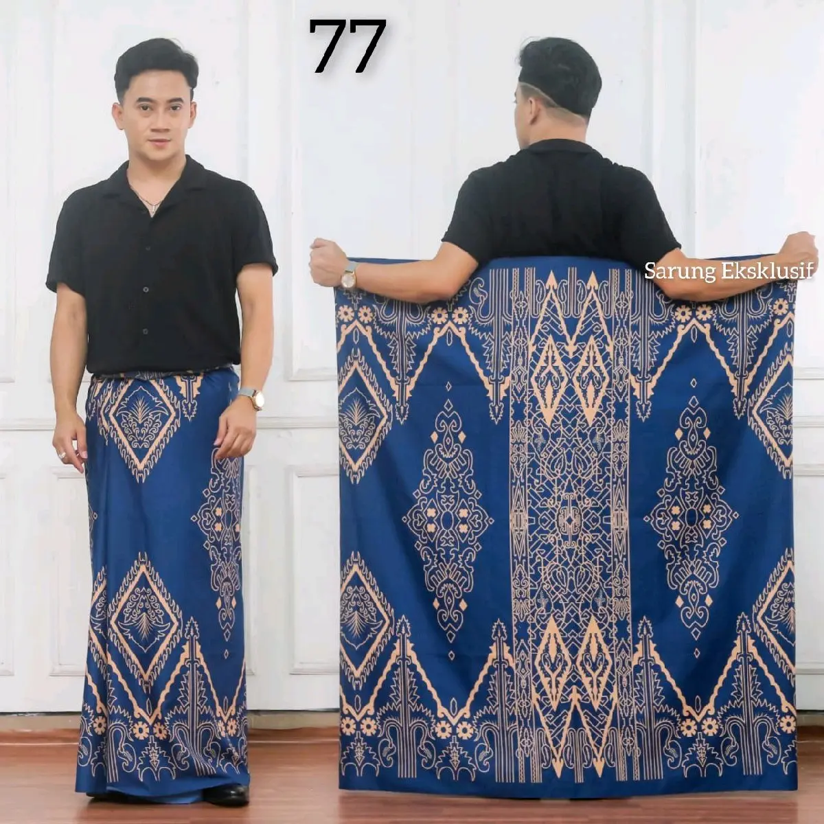 JAVARIES BATIK - Sarung Batik Pria Dewasa Motif Corak Kombinasi Mewah Kekinian, Sarung Gus Iqdam Terbaru, Printing,Nyaman,Lembut, Santri Muslim.