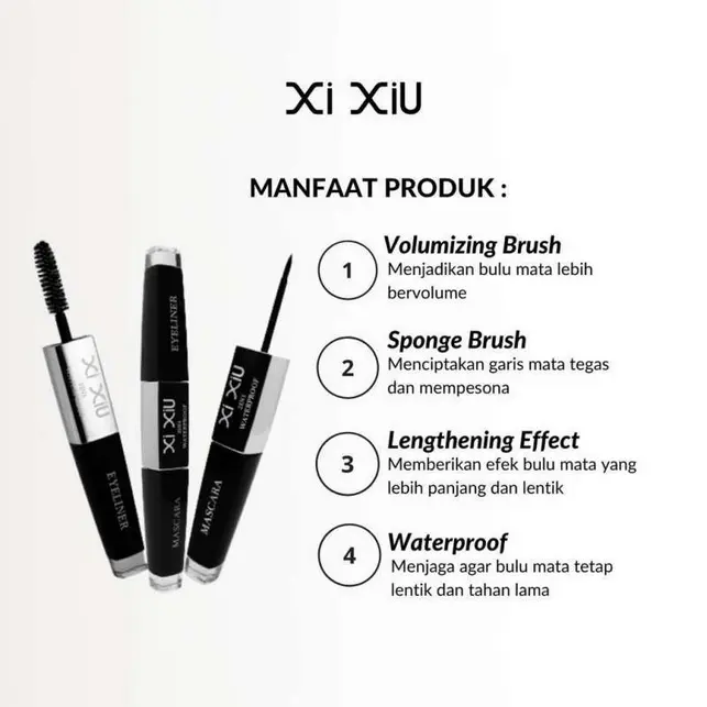 XI XIU 2 IN 1 MASCARA & EYELINER / WATERPROOF 1