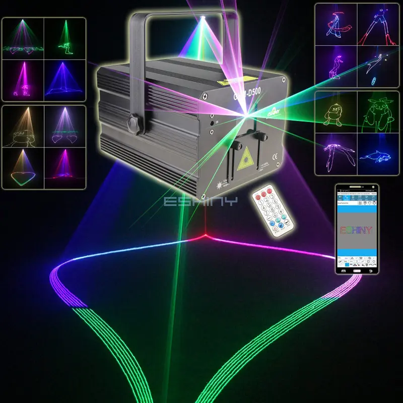 500mW Animation RGB Laser Lines Beam Stage Light Pattern Projector ...