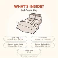 Gambar Vallery Quincy - Bed Cover Set King 180x200 Tinggi 30Cm Fitted - Luxton dari Lady Rose Sprei Kab. Bandung 4 Tokopedia