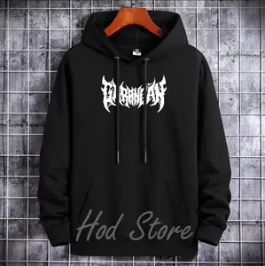Sweater Hoodie Outdoor Tulisan Metal Garangan