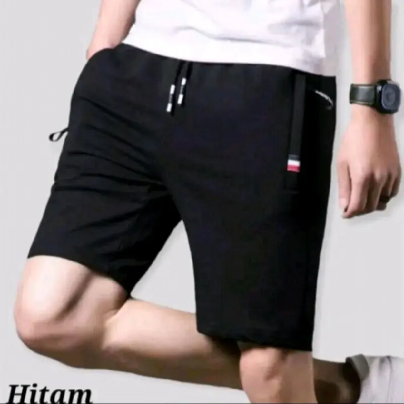 (promo) 80K 4PCS celana pendek babyterry saku resleting Dewasa celana Santai harian olahraga Sport 2