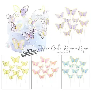 Cake Topper Kupu Kupu / Hiasan Kue topper Kupu Kupu / toper kue karakter kupu kupu Topper Butterfly