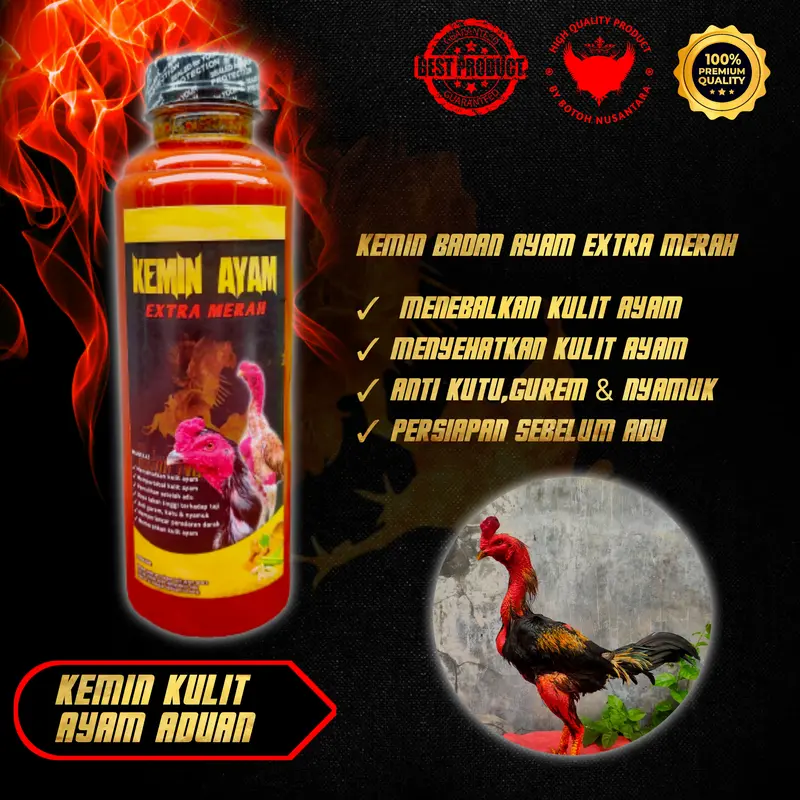 KEMIN BADAN BN  EXTRA MERAH - Agar Kulit Ayam Tebal dan Merah Merona - BN kaki 2