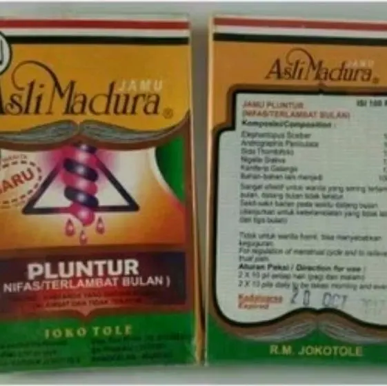Asli Madura Jamu Pil Pluntur Nifas Terlambat Bulan Ioko Tole R.M. Jokotole