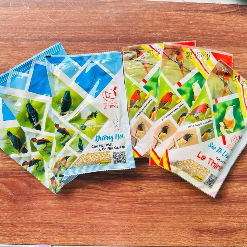   combo 3 dưỡng hot+3 sắc tố lông  Cám chim hút mật Lê Thịnh gói 100gr 