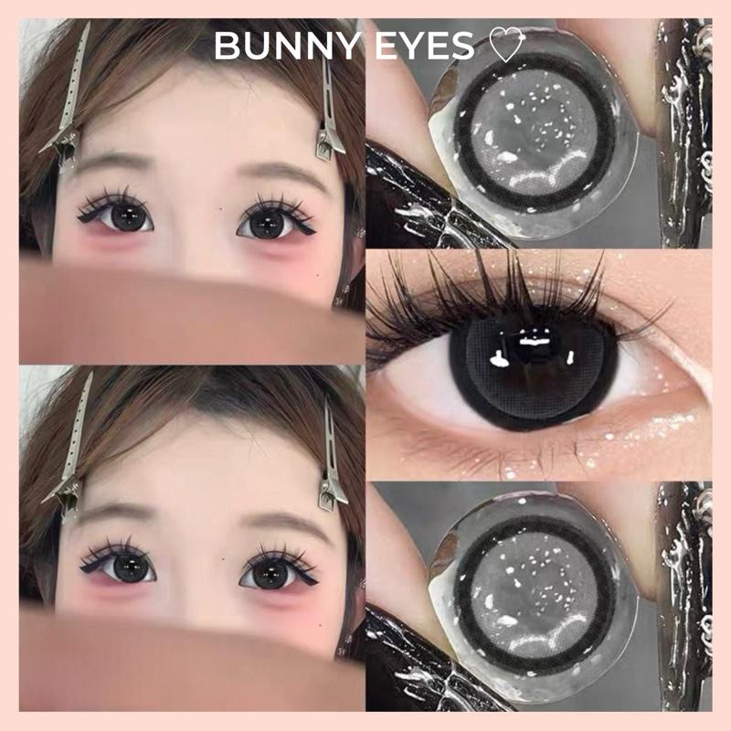  Kính Áp Tròng Lens Lollipop GRAY Size 14.5mm Độ Cận Từ 0.00 Đến 6.00 Độ   Giá 1 Cặp ~Tặng Kèm Khay Dụng Cụ Đeo  - Bunny Eyes 