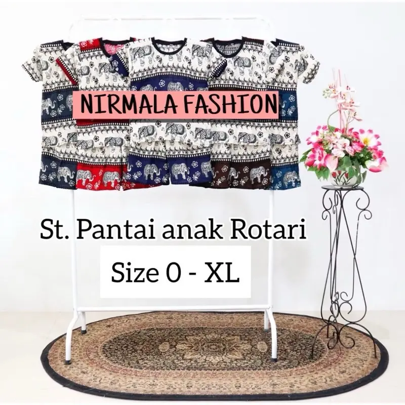 SETELAN ANAK KAOS MOTIF GAJAH