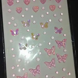 Stiker berlian akrilik diy dekorasi riasan wajah aurora putri duyung kupu-kupu