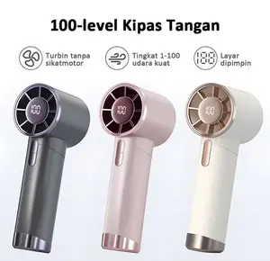 (FREE BUBBLE WRAP)Kipas Angin Turbo Angin Super Kencang Dengan Charger USB Putih - Plastik