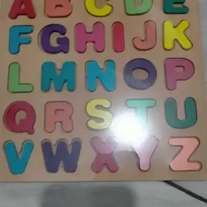 KOI STORE 20CM Mainan Anak Geometry Huruf Angka Bentuk Puzzle Edukasi Anak Bayi Perempuan Laki 2/3/4 Tahun ABC/Nomor/Grafis Edukasi  Puzzle Kayu Anak Mainan