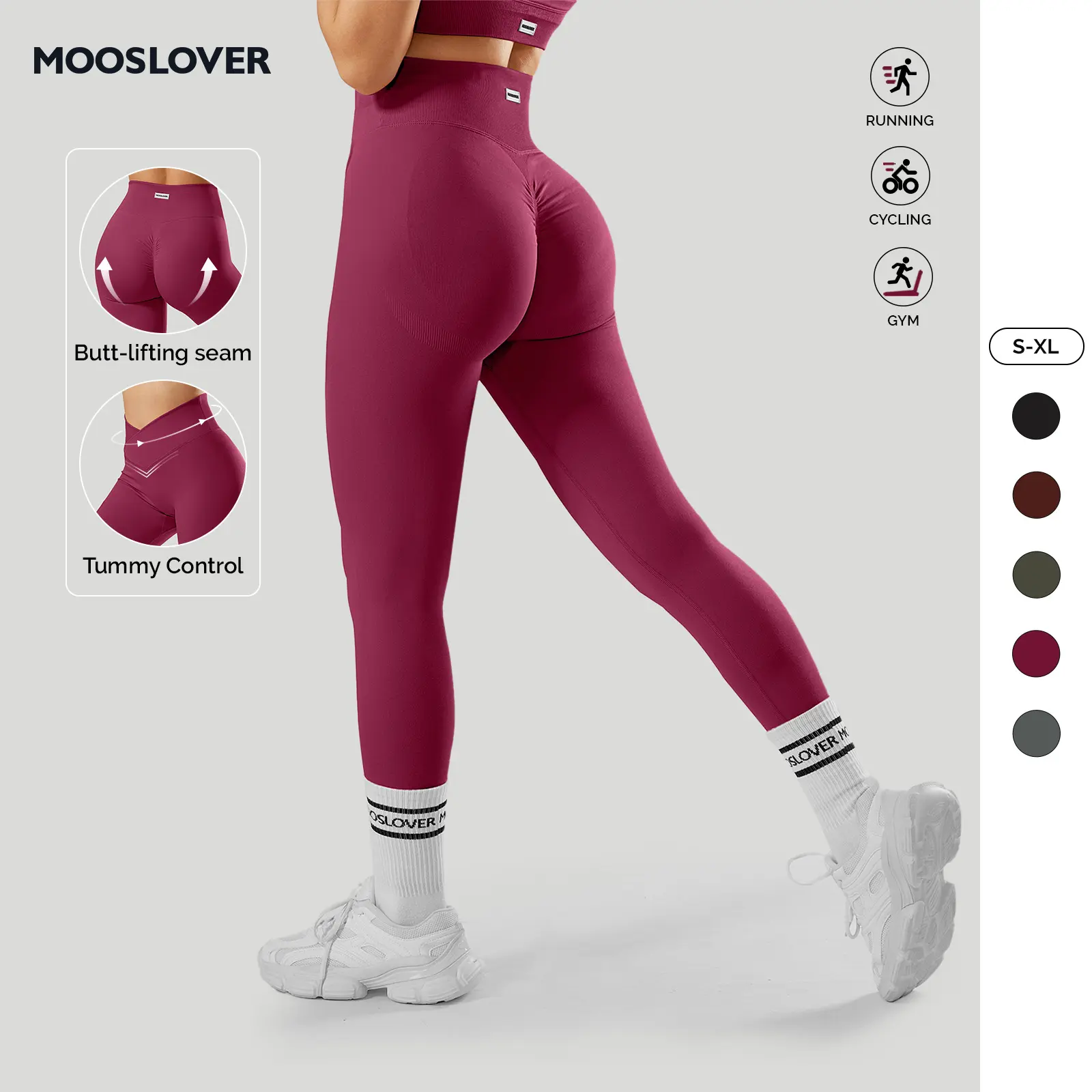 Mooslover V Waist Peachy Booty Butt Lifting Legging