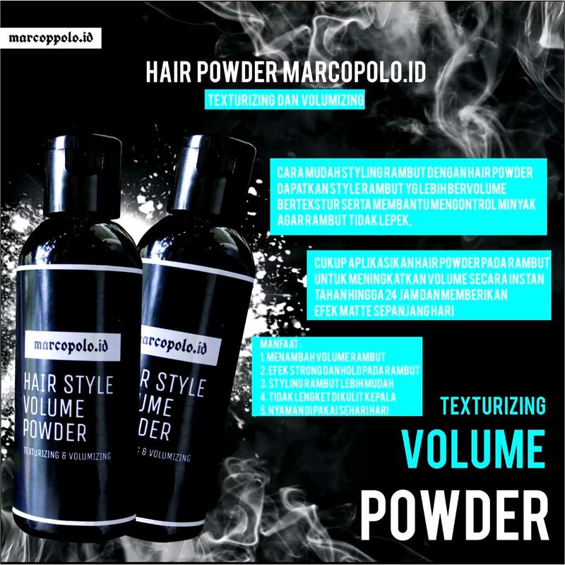 Marcopolo Hair Powder - Volume Dust untuk Menata Rambut - texturizing and volumizing Pomade Wangi - tanpa sisir 3