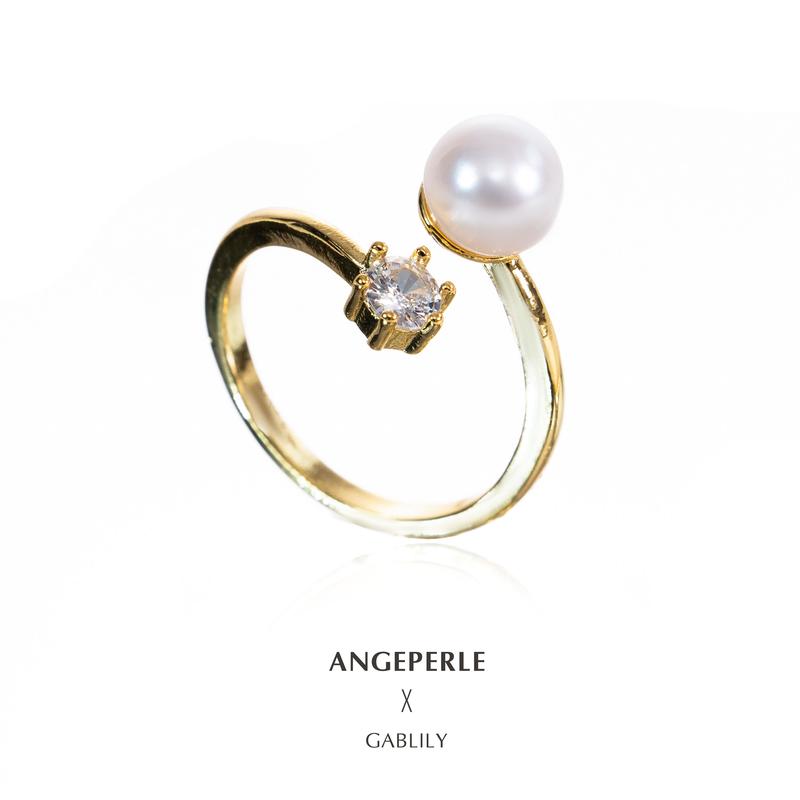 Product Introduction of ANGEPERLE Alloy Freshwater Pearl Open Ring 6-7mm (TSXY034) 0