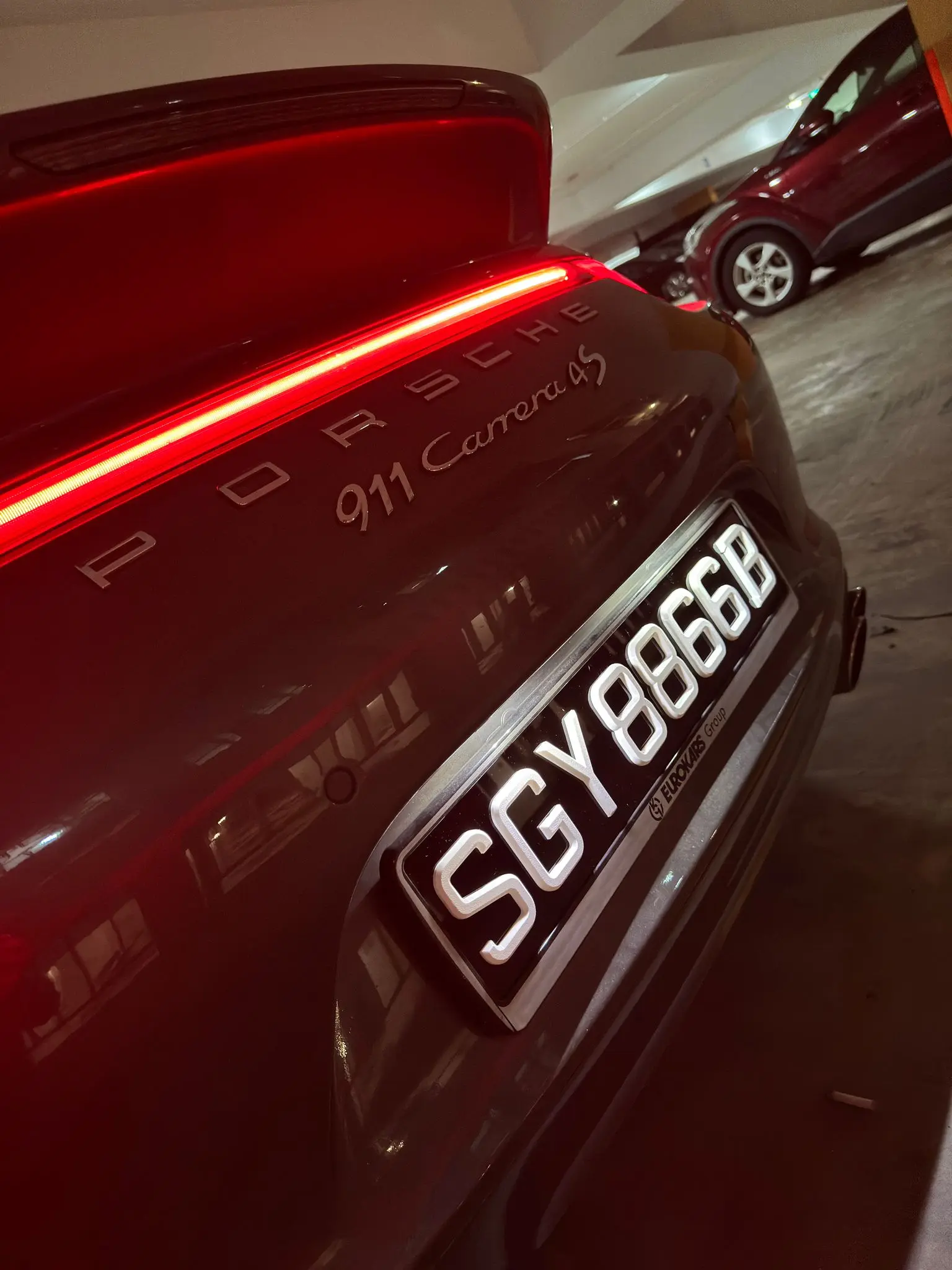 White LTA Compliant Singapore First 3D Printed Number Plate