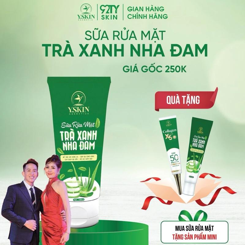    MUA 1 TẶNG 1   Sữa Rửa Mặt TRÀ XANH NHA ĐAN  Y.SKIN   dung tích 100 ml     Mua 1 sp tặng 1 srm mini hoặc kcn  mini Mua 2 sp tặng 1 son nách   