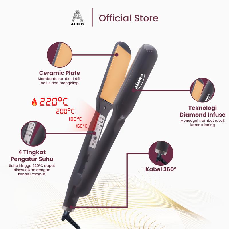 [Bundling Hemat] Terlaris Catokan Recommended AIUEO 823 Alat Catok 5in1 + Hair Dryer Carmila Package Beauty Electronic 7