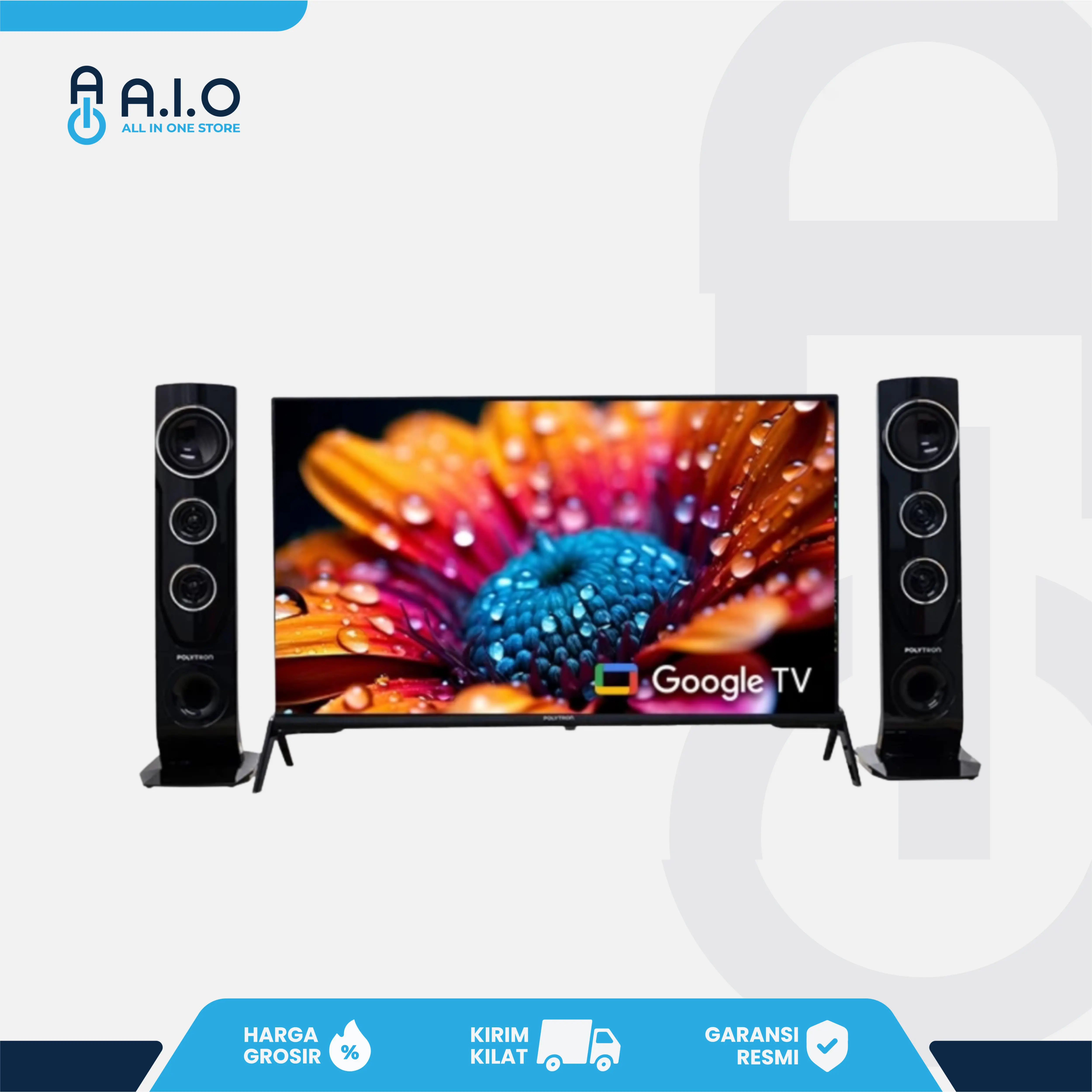 Polytron TV Google 32 Inch PLD 32TG5055 Tower Speaker