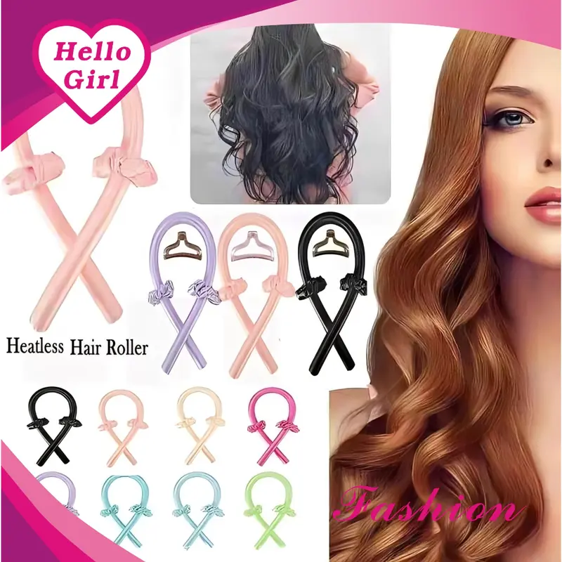 (HelloGirl) B28 rambut tanpa catokan Rambut Keriting Alat Pengeriting Rambut Tanpa Panas Heatless Curl Hair Curling 0