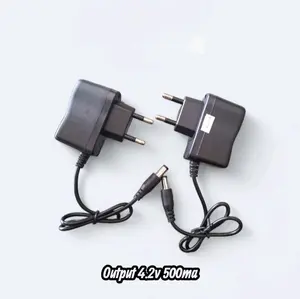 Adapter Case Senter Kepala 4,2V 500mA 3 Variasi Jek Kecil Jek Besar & Jek Angka 8 Tegangan 4,2V Arus 500mA untuk Senter Kepala