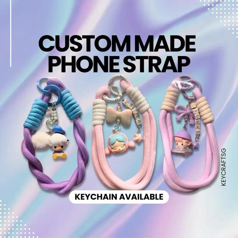 [SG] CUSTOM POPMART Popbean Mobile Phone Straps Keychains Handmade Authentic Premium Quality Smartphone Detachable
