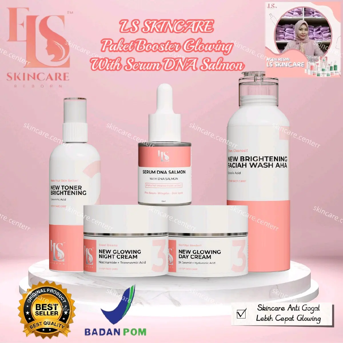 LS Skincare Paket Booster + Serum DNA Salmon/Retinol BPOM