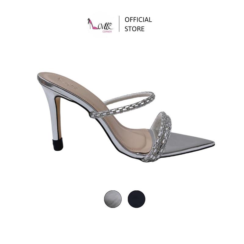 LOVIIECORNER GUỐC CAO GÓT NỮ MŨI NHỌN - GUỐC MULES QUAI ĐÁ HIỆN ĐẠI - GUỐC CAO GÓT ĐI TIỆC NHỌN 9 PHÂN  D231140