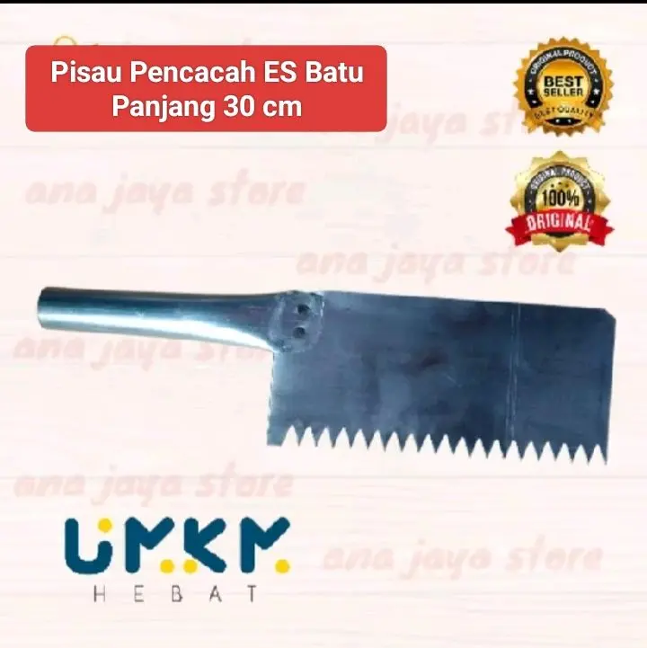 Pisau Pencacah Es Batu bahan S tainless anti karat. Panjang keseluruhan 30 cm