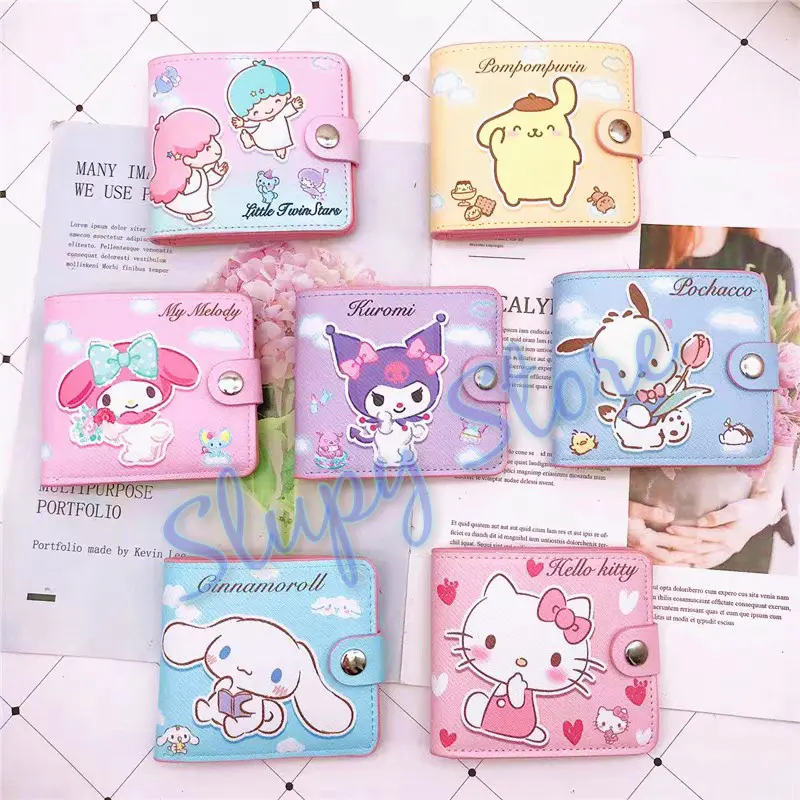 SLP Dompet Klip AWAN Kuromi My Melody Cinnamoroll Pochacco Hello Kitty Twin Stars Pompompurin