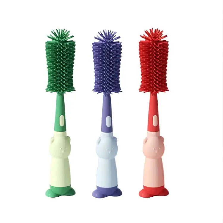 Sikat Botol Susu Bayi 3 in 1 Pembersih Alat Dot Balita Portable Biru & Pink RS-005-Biru/Pink - Bottle Cuci Brush 7
