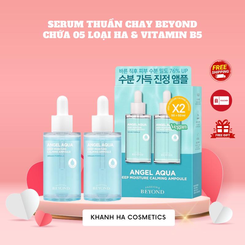 [TRANGKOC] Serum dưỡng ẩm thuần chay chứa 5 loại HA, chiết xuất rau má, lá trà xanh, Vitamin B5 giúp làm dịu da, làm đẹp da Skincare Women Dưỡng Ẩm Da beyond bình thường vega  & tinh chất xỉn màu dưỡng ẩm capam duong dacang bong cấp nước hyaluronic acid