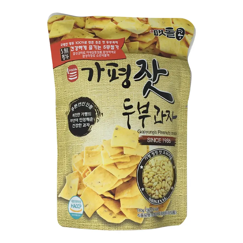 Taewoong Pine Nut Tofu Snack 110g - Delicious Korean Snack