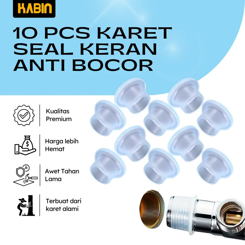 KARET DRAT KRAN SILICON PENGGANTI SEALTAPE RUBBER SEAL TAPE SIL GASKET KERAN 1/2 INCH ANTI BOCOR 0
