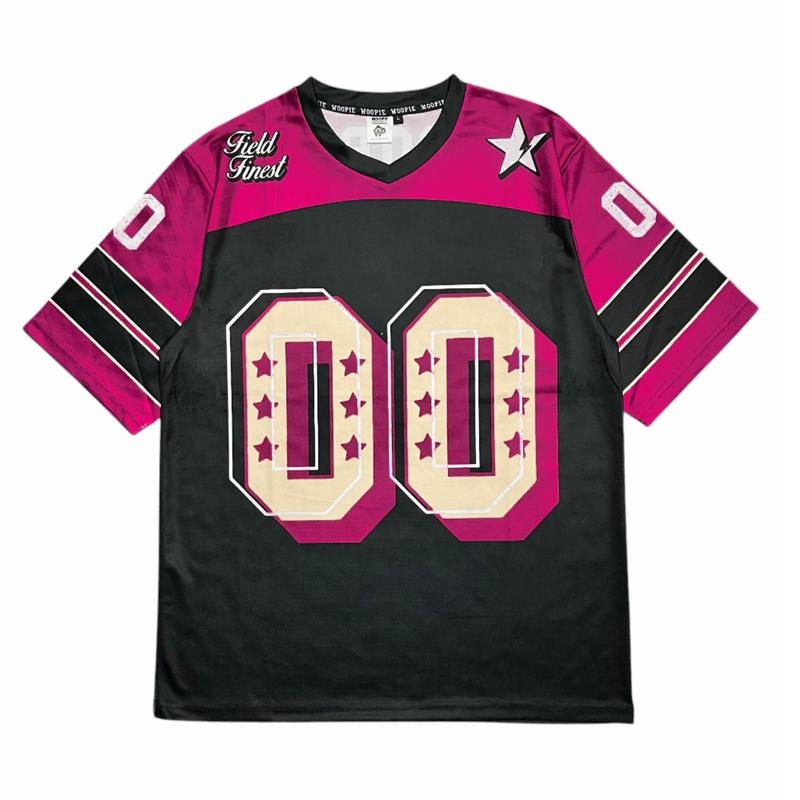 Kaos Jersey Oversize Pria Wanita T-shirt Skena Style Jersey Vintage Retro Rugby Streetwear Woopie Project Baju Atasan Unisex - Sport 3