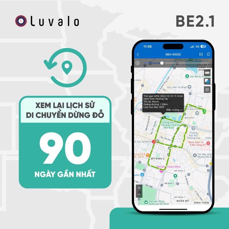Định vị xe máy mini thiết bị định vị Gps ô tô giám sát hành trình kết nối điện thoại Luvalo BE2.1 4
