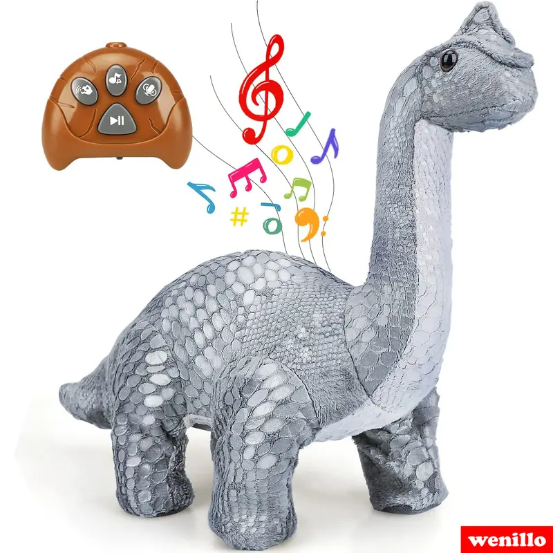 Remote Control Interactive Brontosaurus Plush Dinosaur Toy with ...