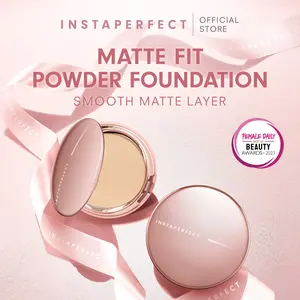 Instaperfect Matte Fit Powder Foundation 13 g - Bedak (Real Skin Cover Setter, Smooth Matte Finish, SPF 20 PA+++)