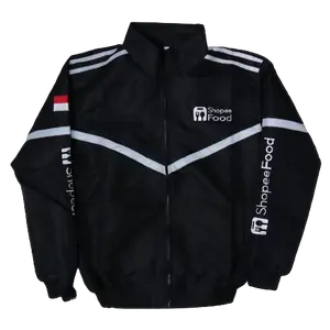 Jaket motor bomber sfd hitam - jaket motoran  - jaket ojol  - jaket motor hitam
