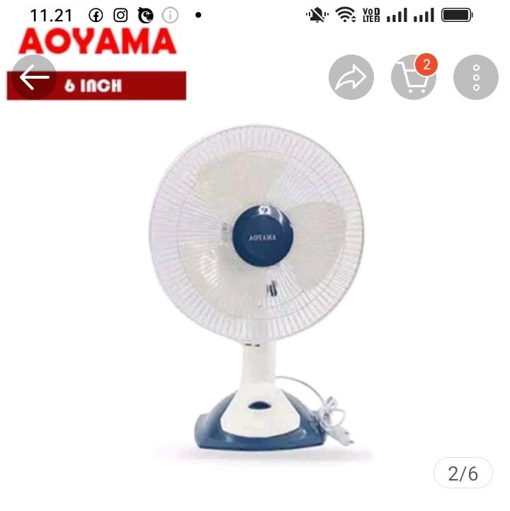AOYAMA TD YAMAKAWA  KAVOLUX DESK FAN Kipas Meja [6 Inch & 8 Inch] 3