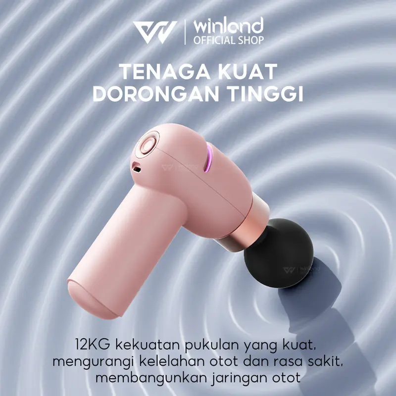 Winland（Garansi 3 tahun/COD）️Ready StockMassage gun MiNi/ Alat Pijat Elektrik 4in1/Badan Redakan Pegal Otot Badan/6 warna penyesuaian cahaya/Dekomposisi asam laktat2900 putaran per menit 6