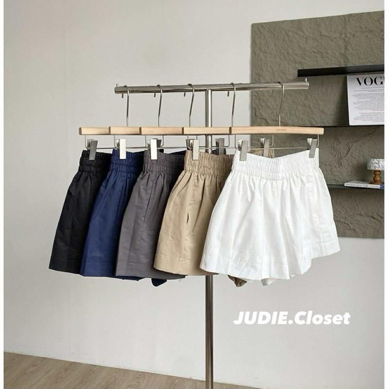 ĐÙI KAKI - Quần Đùi Nữ Chất Kaki Cạp Chun To ống xoè A - JUDIE.Closet