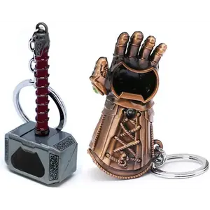 Bottle Opener Keychain Hammer and Glove Bottle Opener Keychain Gifts Bottle Opener for Husband Dad Boyfriend Kitchen Gadgets - One set