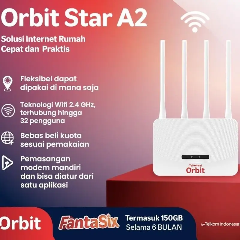 Modem Orbit Star 2 A2 - Harga Terbaik di Pasaran Antena Router Sinyal 2